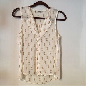 Papaya Sheer Sleeveless Blouse Top